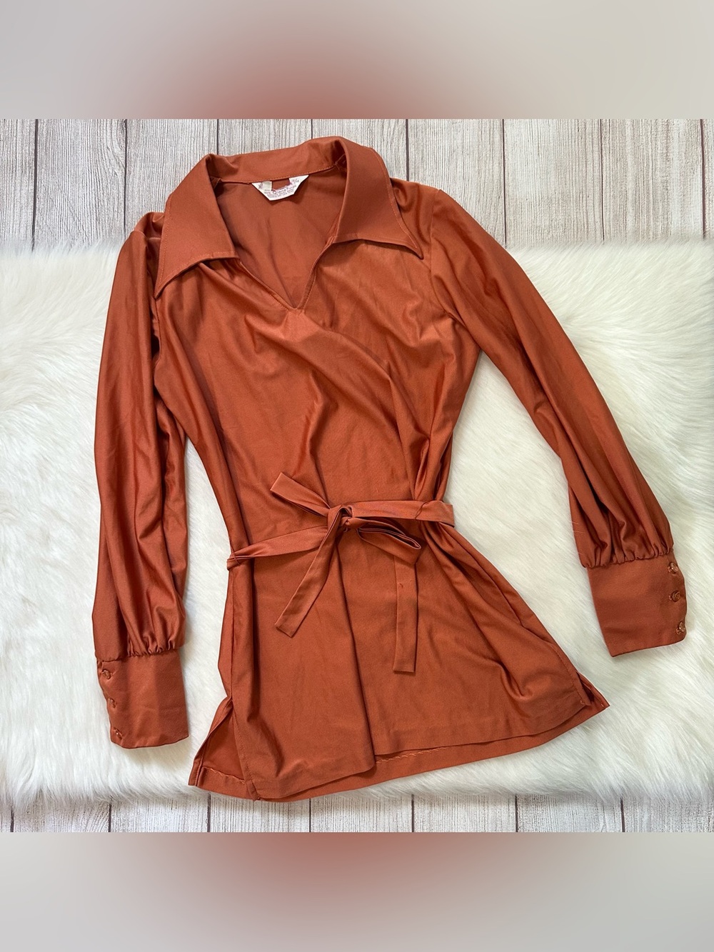 Vintage Belted Blouse